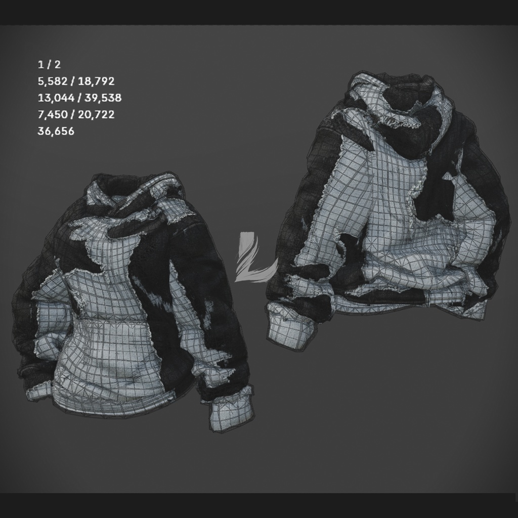 RIPPED HOODIE 森羅 - Shinra