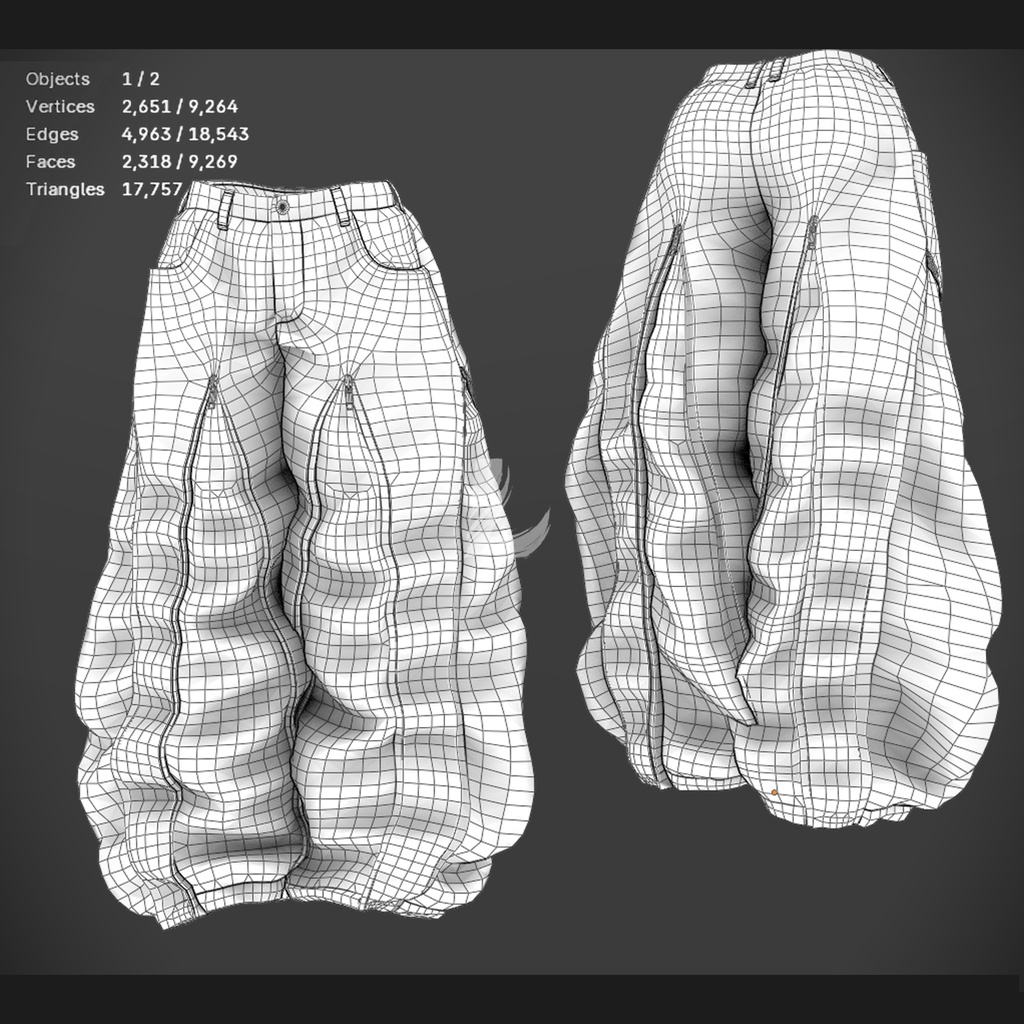 BAGGY ZIPPER JEANS 森羅 - Shinra