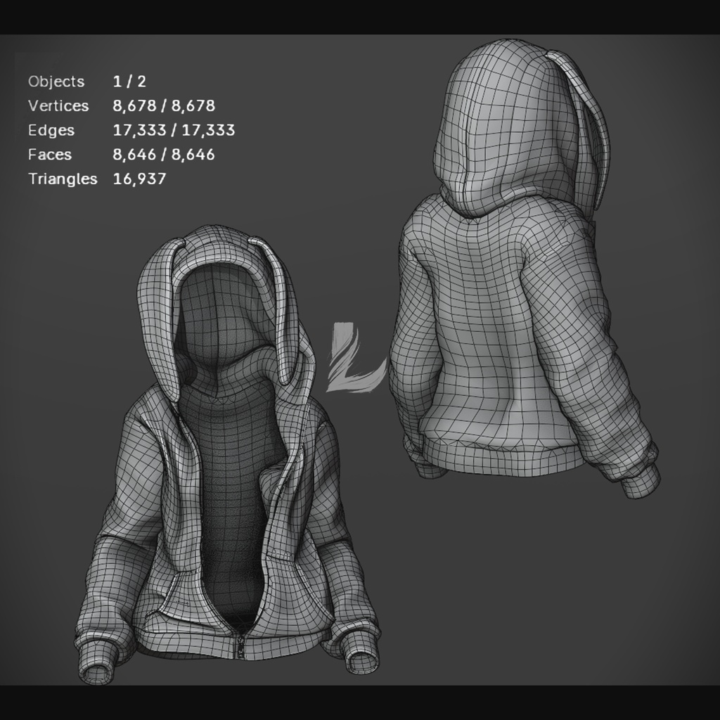 BUNNY HOODIE 森羅 - Shinra