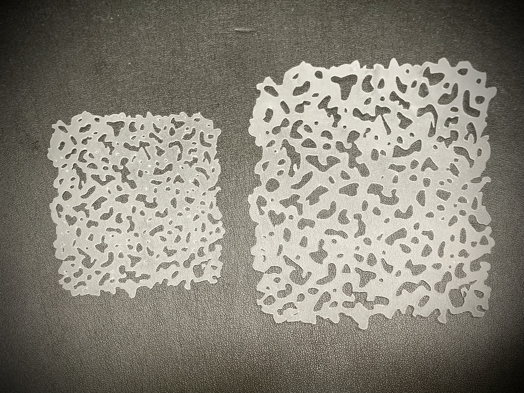 エアブラシ用ステンシル【C】テクスチャーテンプレート大・小サイズセット(ポリプロピレン製)