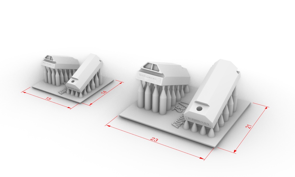 現用米空軍タイヤ止めブロック(1/48-1/32)_ stlデータ/Modern U.S. Air Force Wheel Chocks (1/48-1/32)_stl data