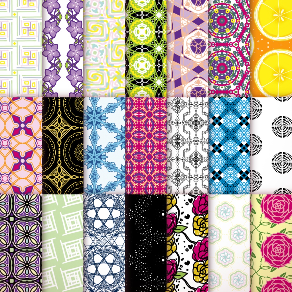 【無料あり】カラーパターン25枚詰め合わせVol.1