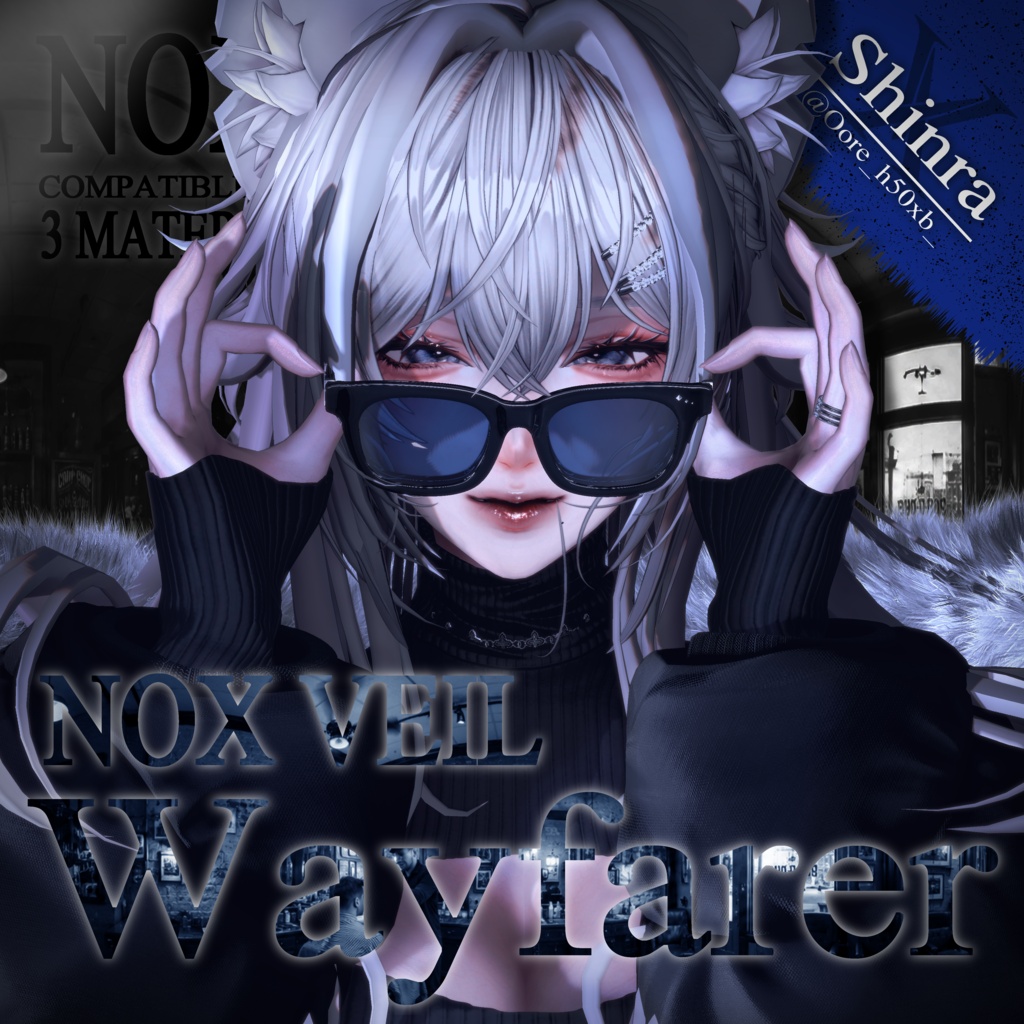 Wayfarer sunglasses【NOX VEIL】全アバター対応