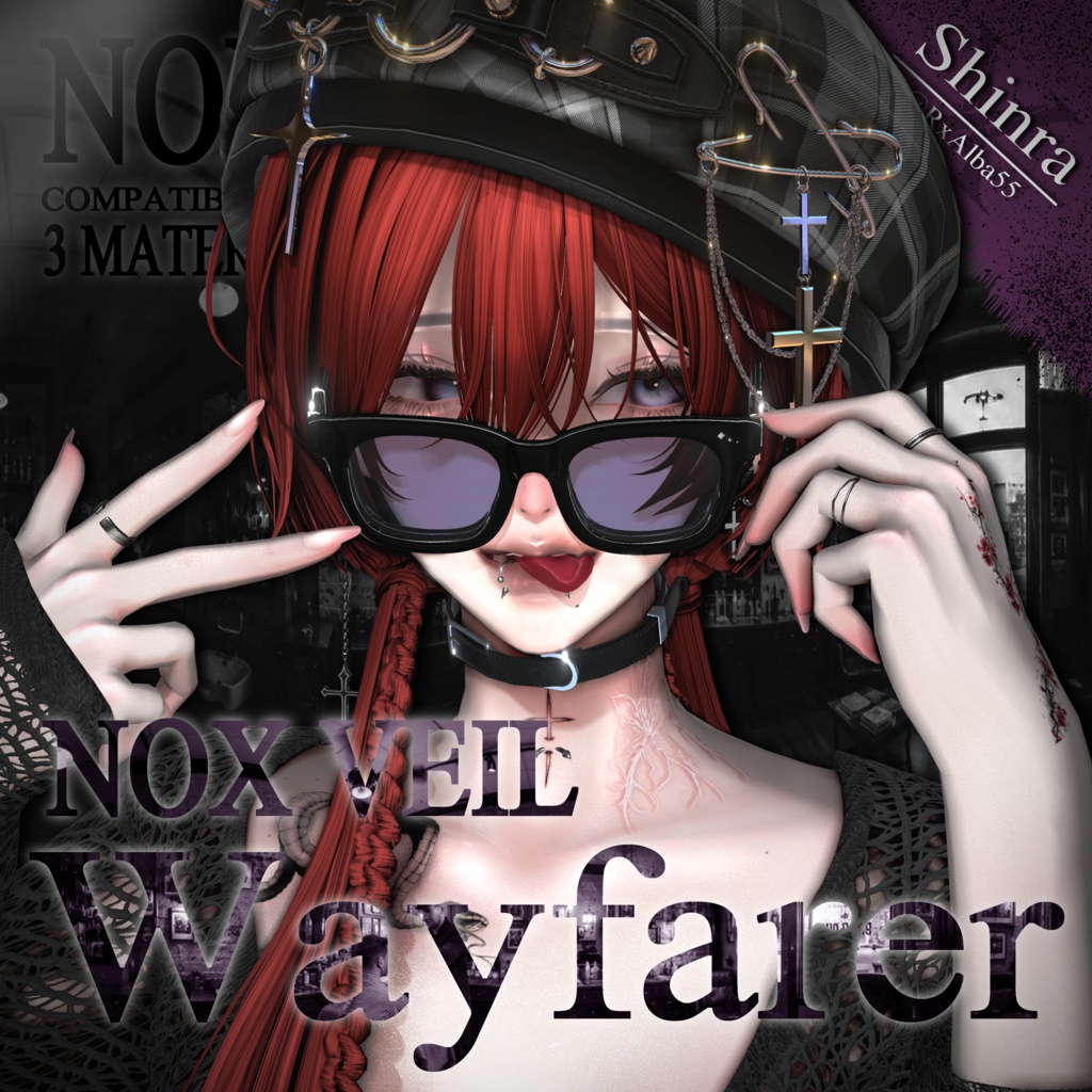 Wayfarer sunglasses【NOX VEIL】全アバター対応