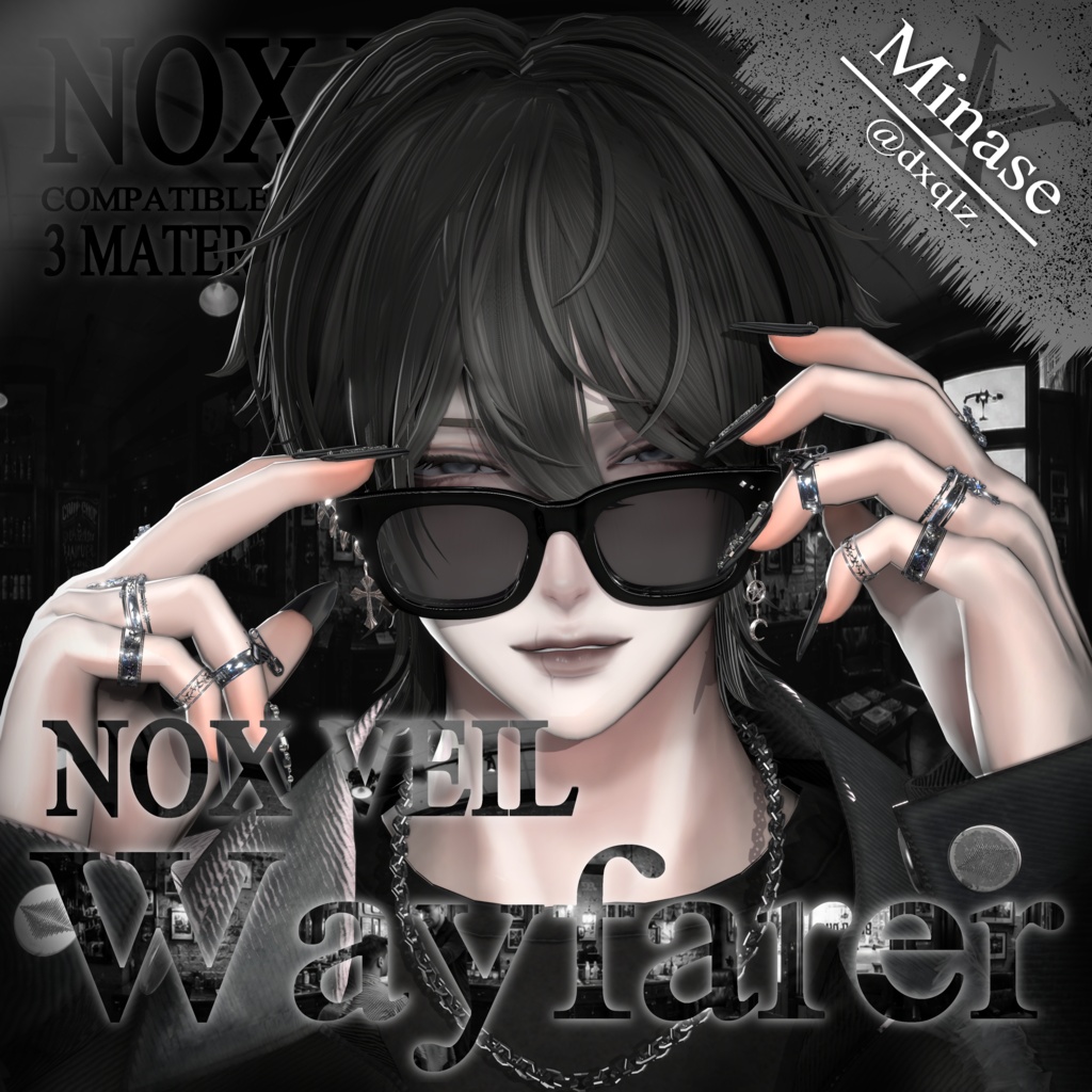 Wayfarer sunglasses【NOX VEIL】全アバター対応