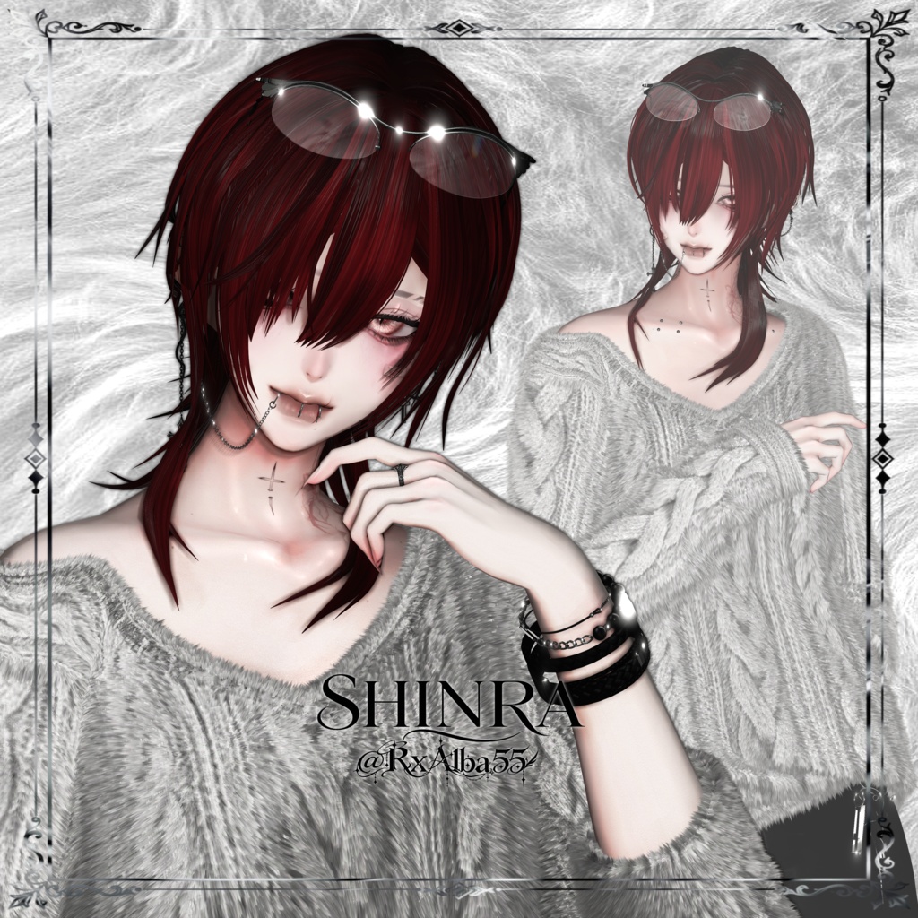 Veil Wolf Hair+Glass【7アバター対応】