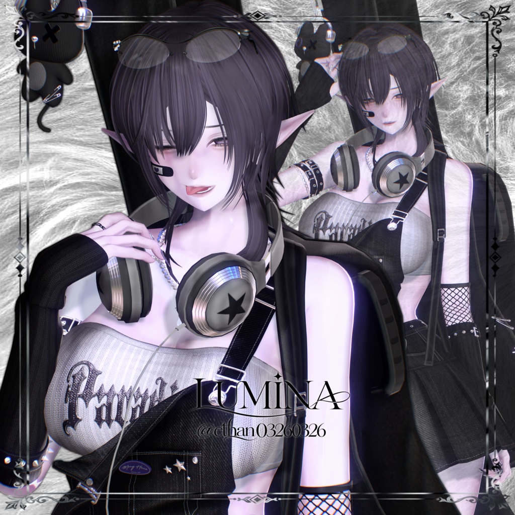 Veil Wolf Hair+Glass【7アバター対応】
