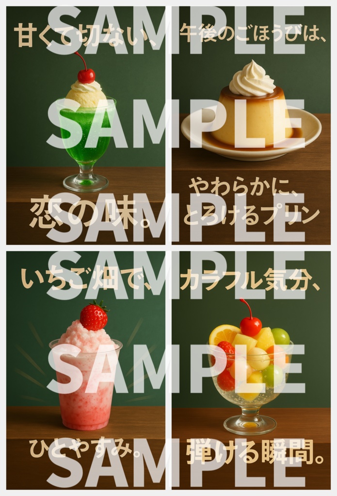 エモかわ純喫茶ポスター|昭和レトロな壁紙&SNS素材10枚【AI使用】