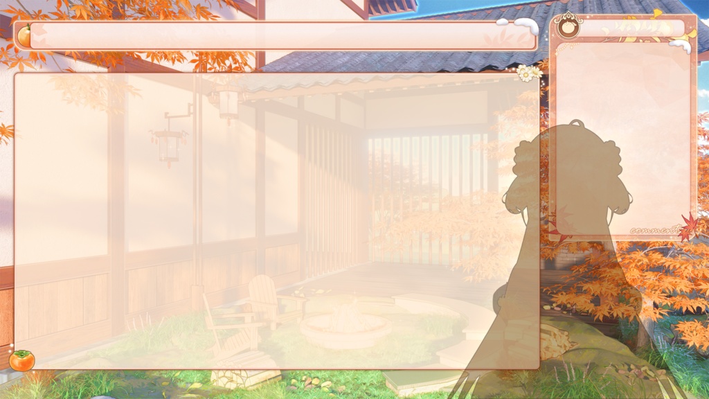 【動く配信背景+UI+VTSアイテム】秋から冬にかけて、屋外でお茶をたてたり、おやつを食べたりするシーン vtuber 遊戯&雑談&歌回