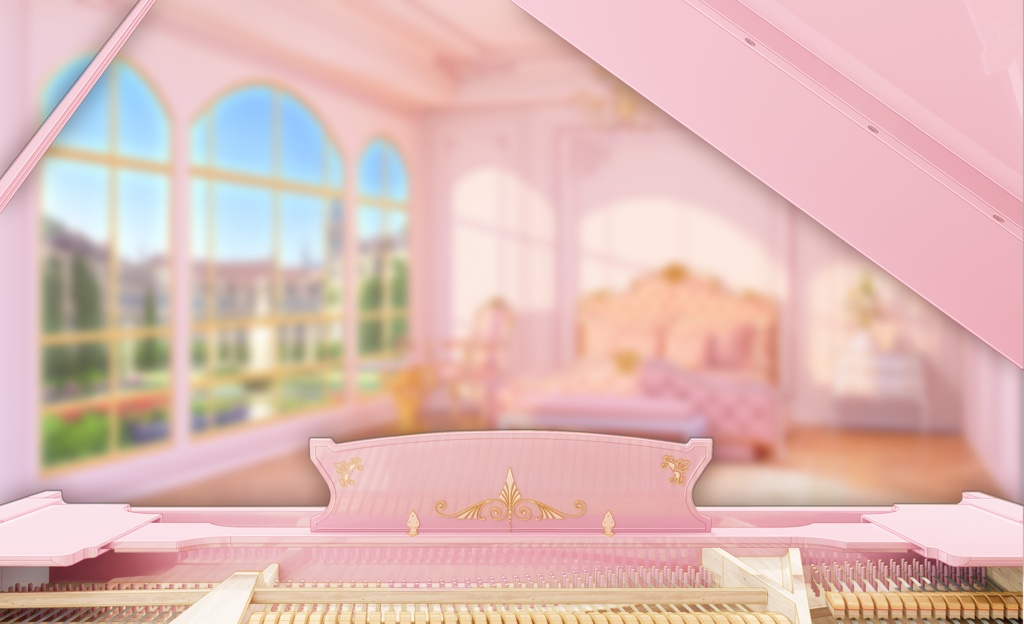 【VTuber素材】配信枠・配信画面用 ピアノ9色