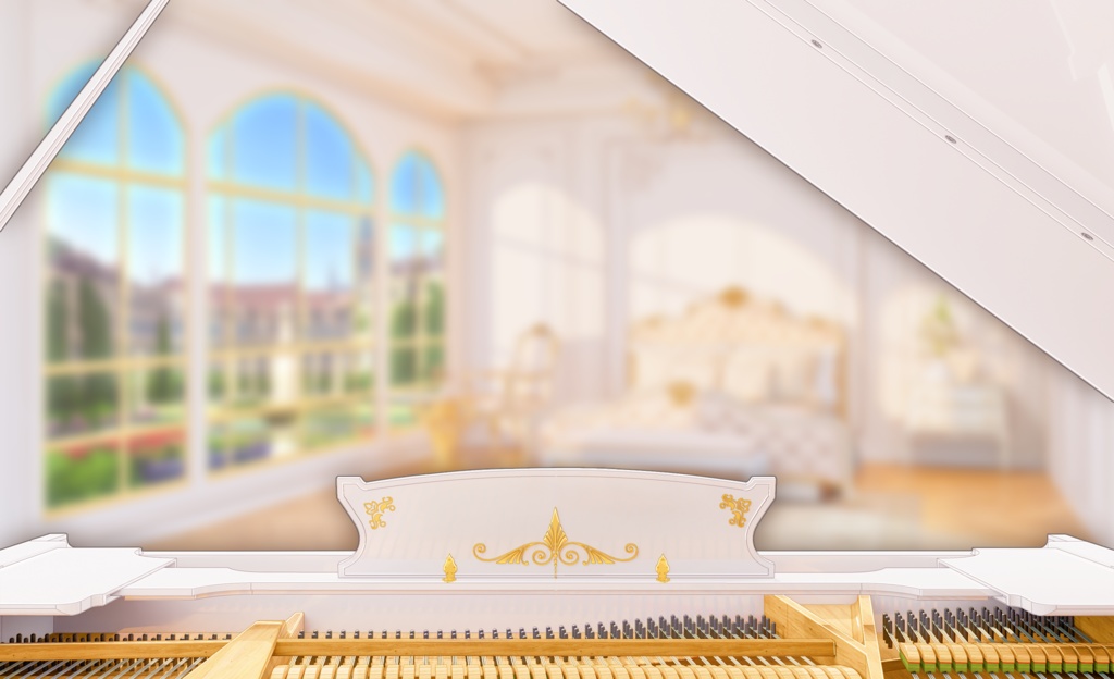 【VTuber素材】配信枠・配信画面用 ピアノ9色