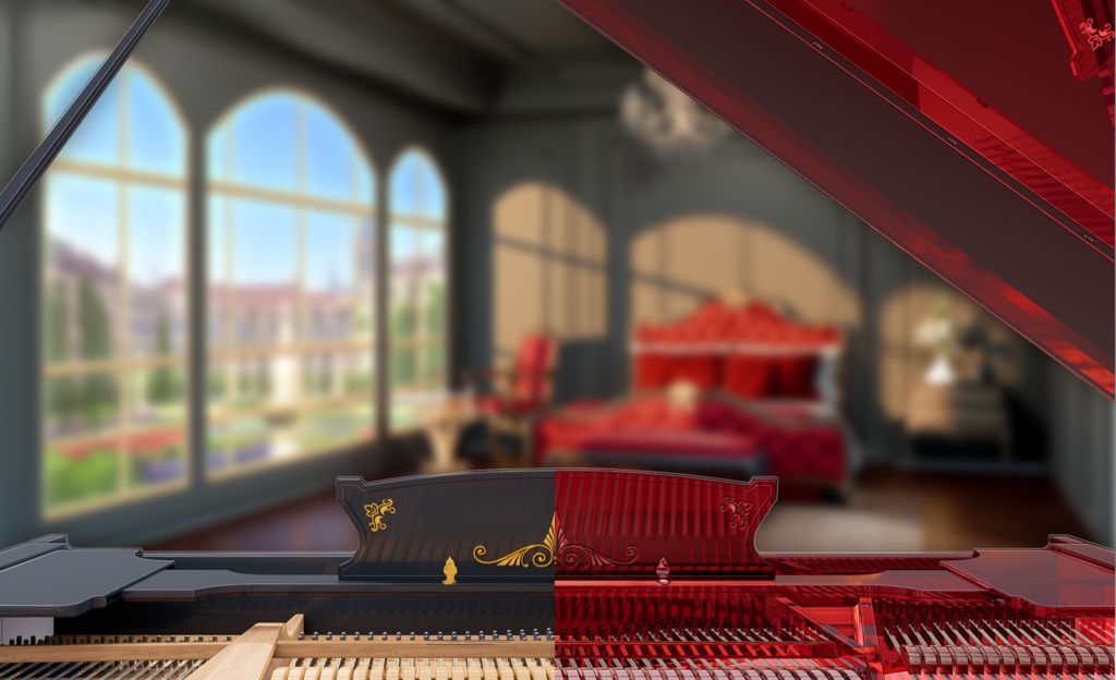 【VTuber素材】配信枠・配信画面用 ピアノ9色