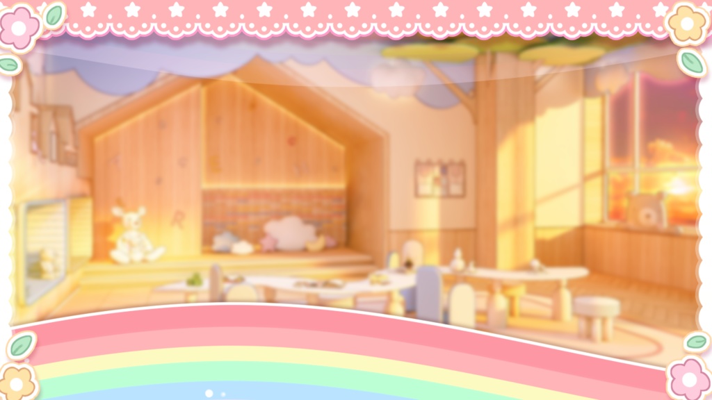 【配信背景+UI+カバー】幼稚園VTuber遊戯&雑談&歌回&日没