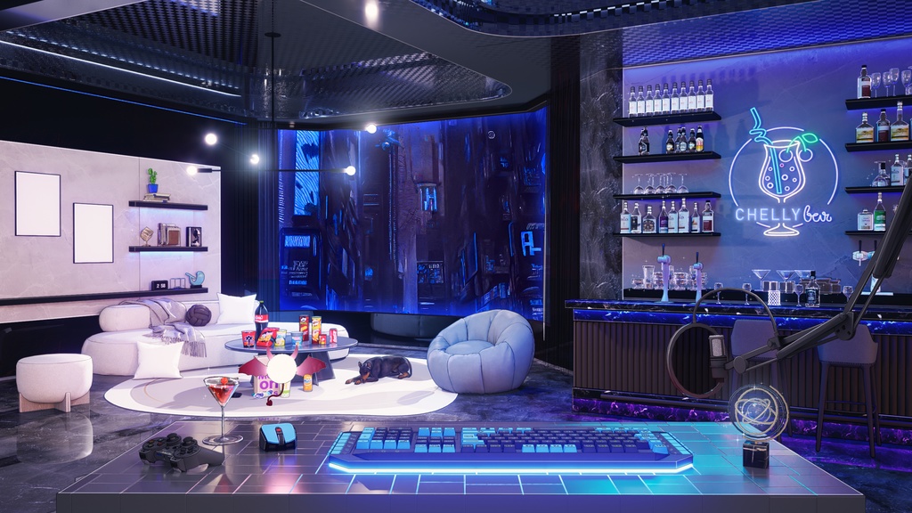 VTuber サイバーパンク Cyberpunk room 6色