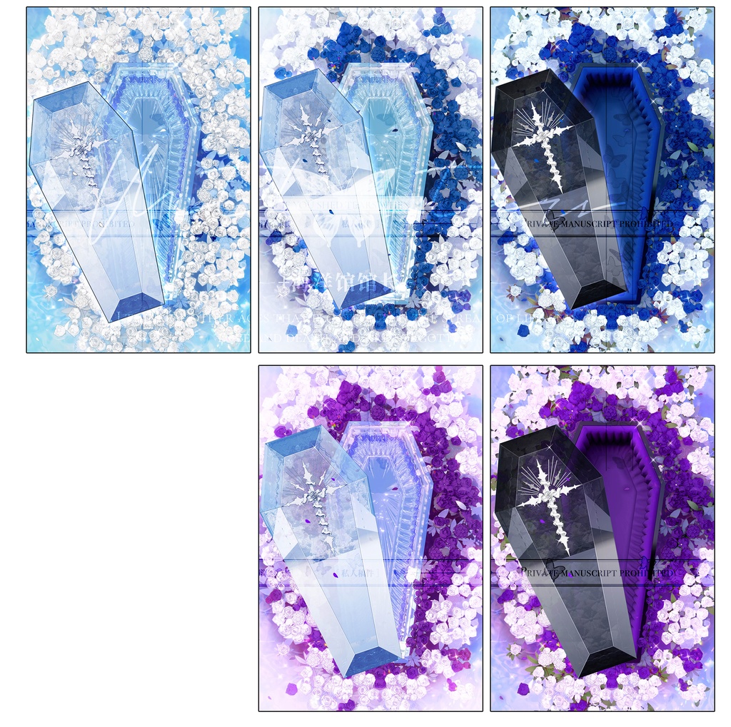 【VTuber配信背景】白雪姫と吸血鬼の水晶の棺