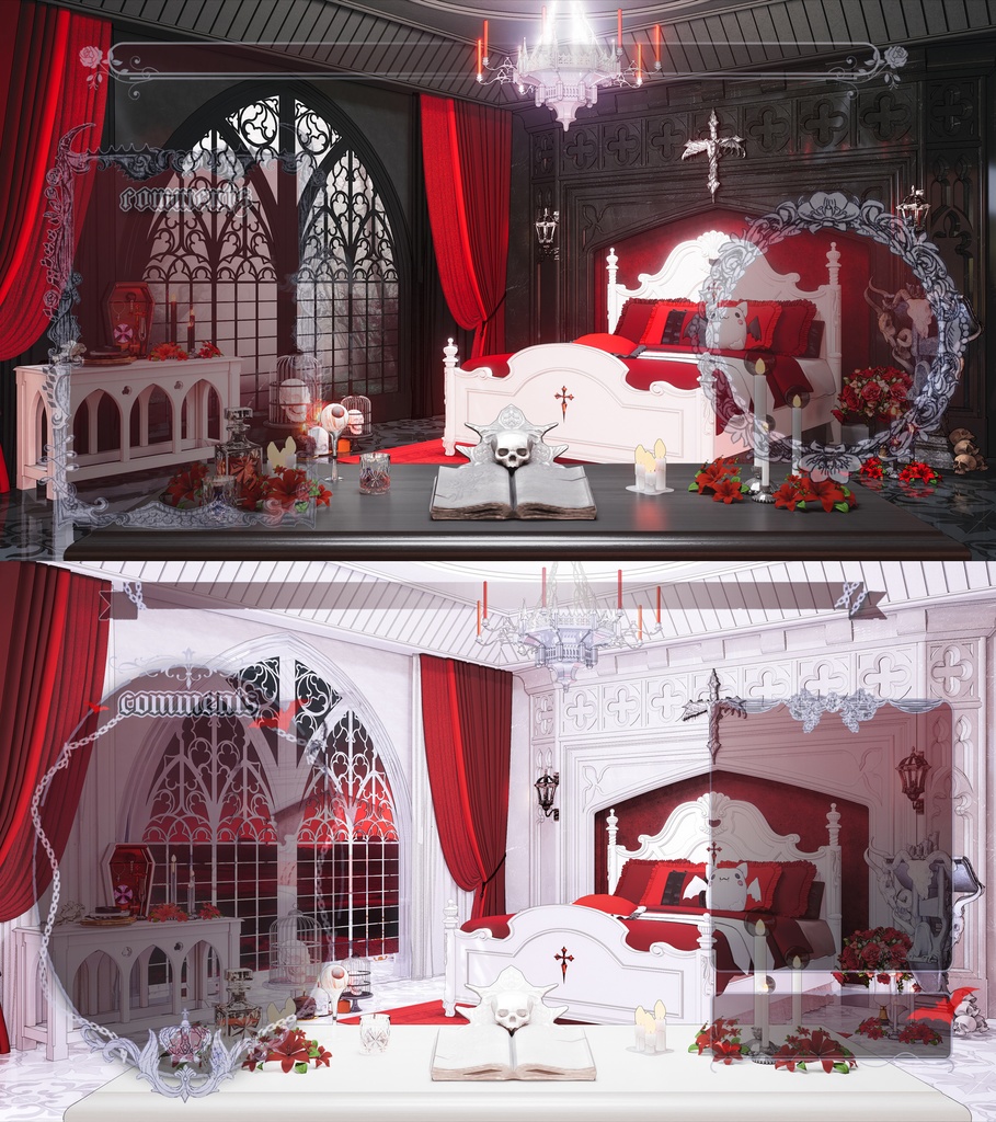 vtuber配信背景ゴスルームgoth room