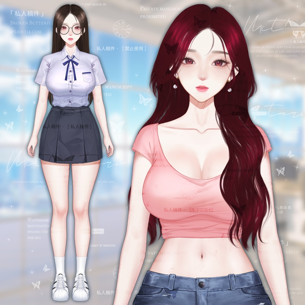 【Live2D汎用モデル】純粋な少女