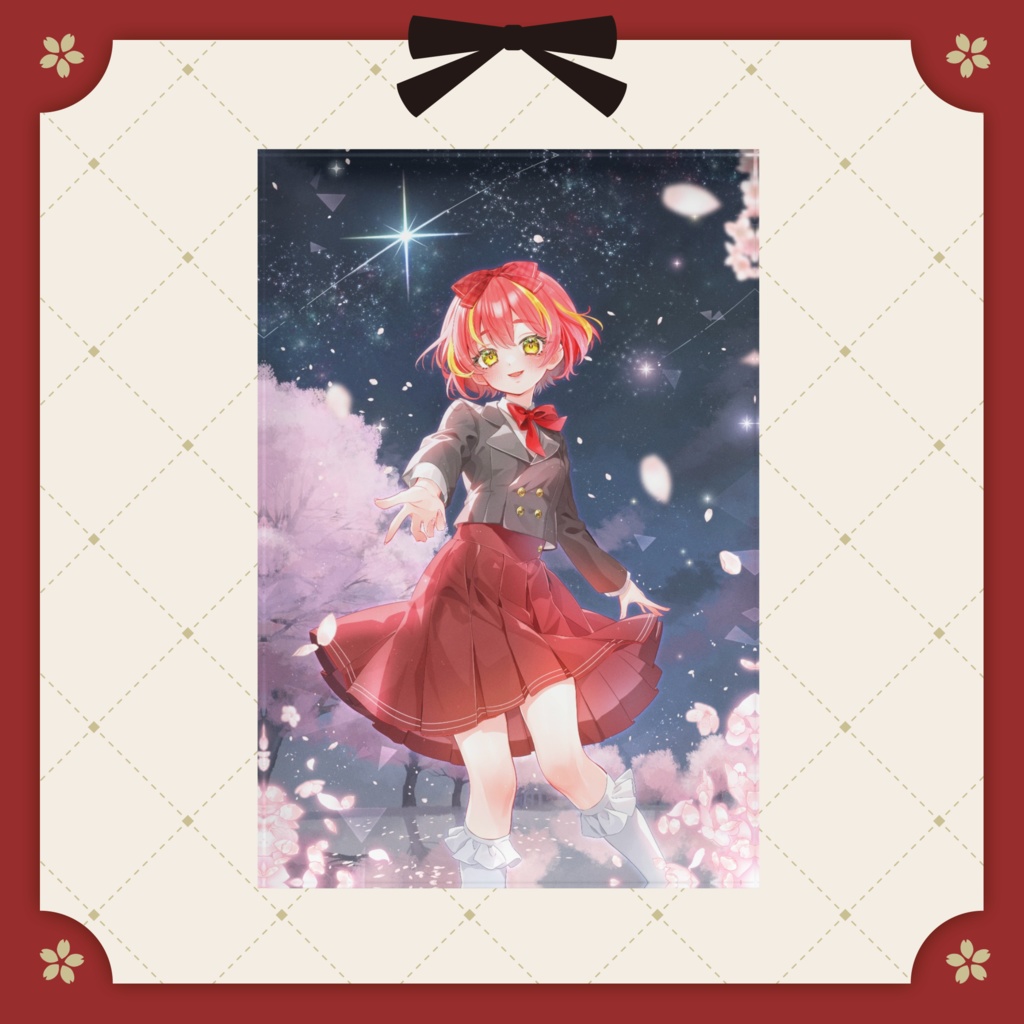 桜葉琥珀2周年記念グッズ-アクリルブロック