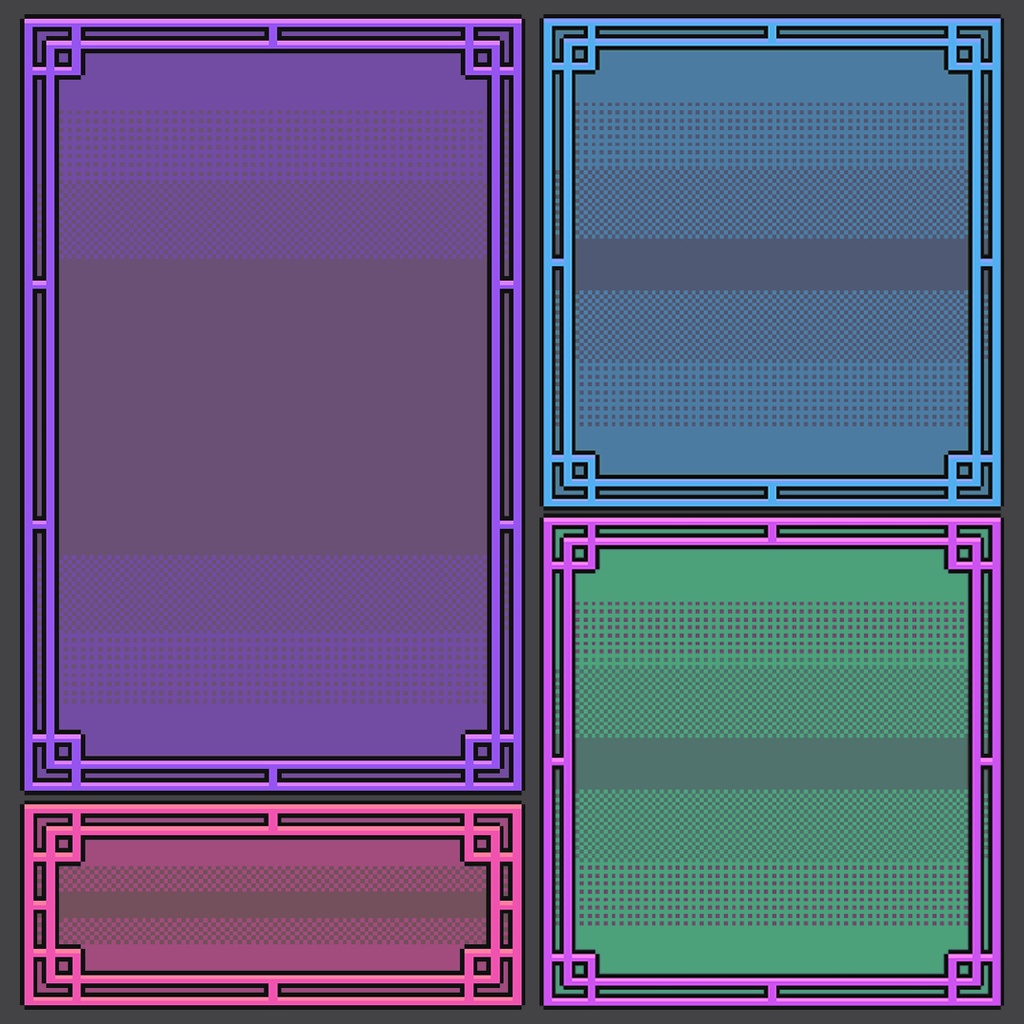 ドット絵中華風フレーム素材3種盛り