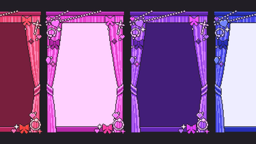 【ドット絵】Vtuberさん向け地雷系フレーム素材