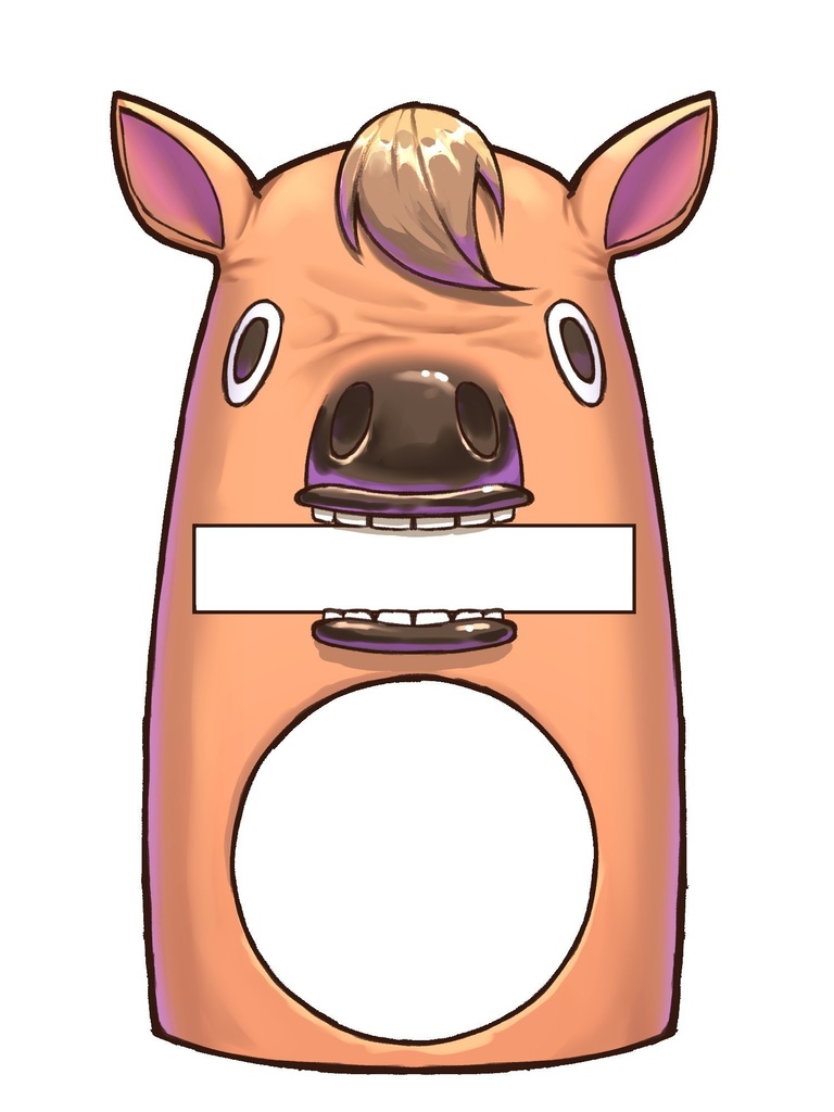 VTuberさん向け一言挟める馬の被り物素材