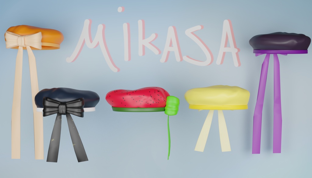 Beret with a ribbon\リボン付きベレー帽