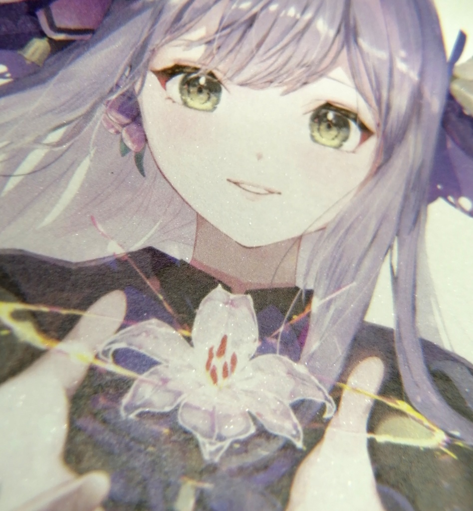 【オリジナル】紫ユリの女の子【ポストカード】