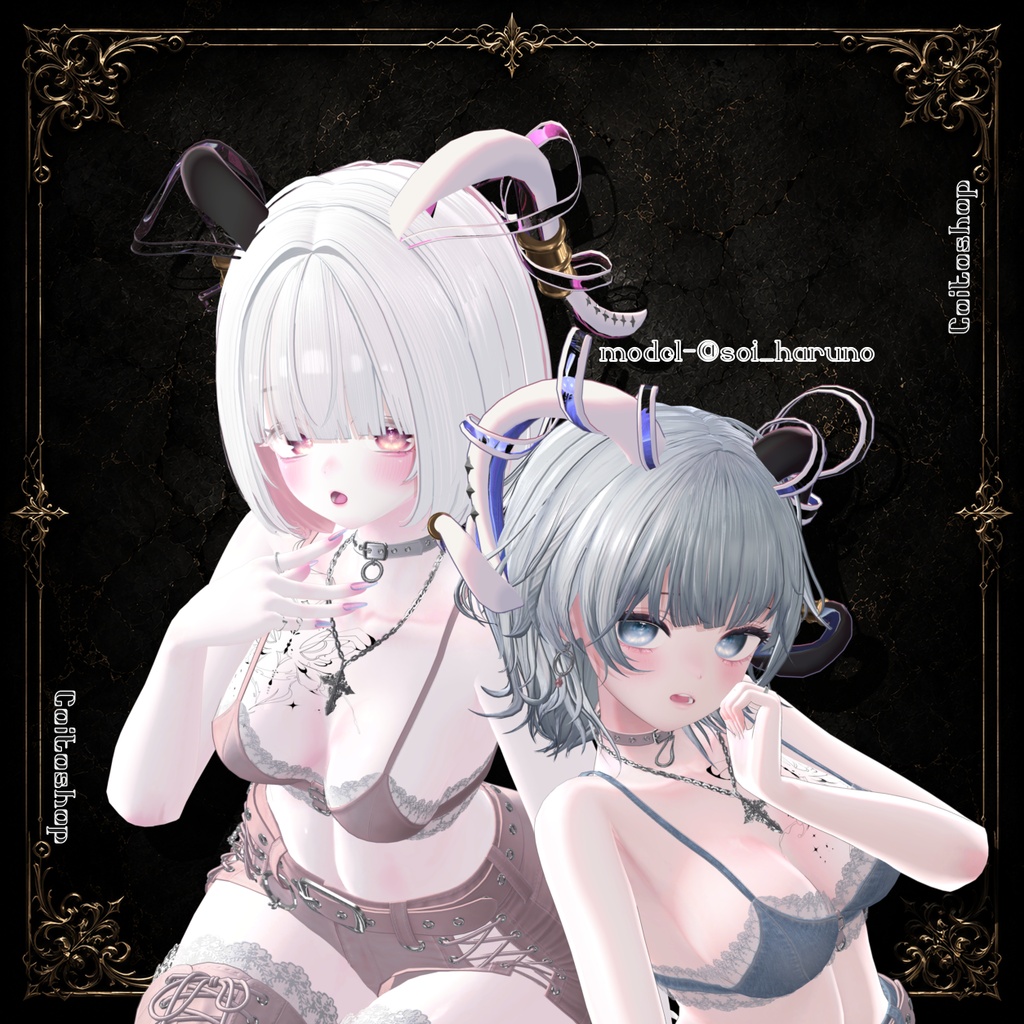 ⟡.· 月詠_Ribbon.Horn_ ⟡.·【VRC想定】