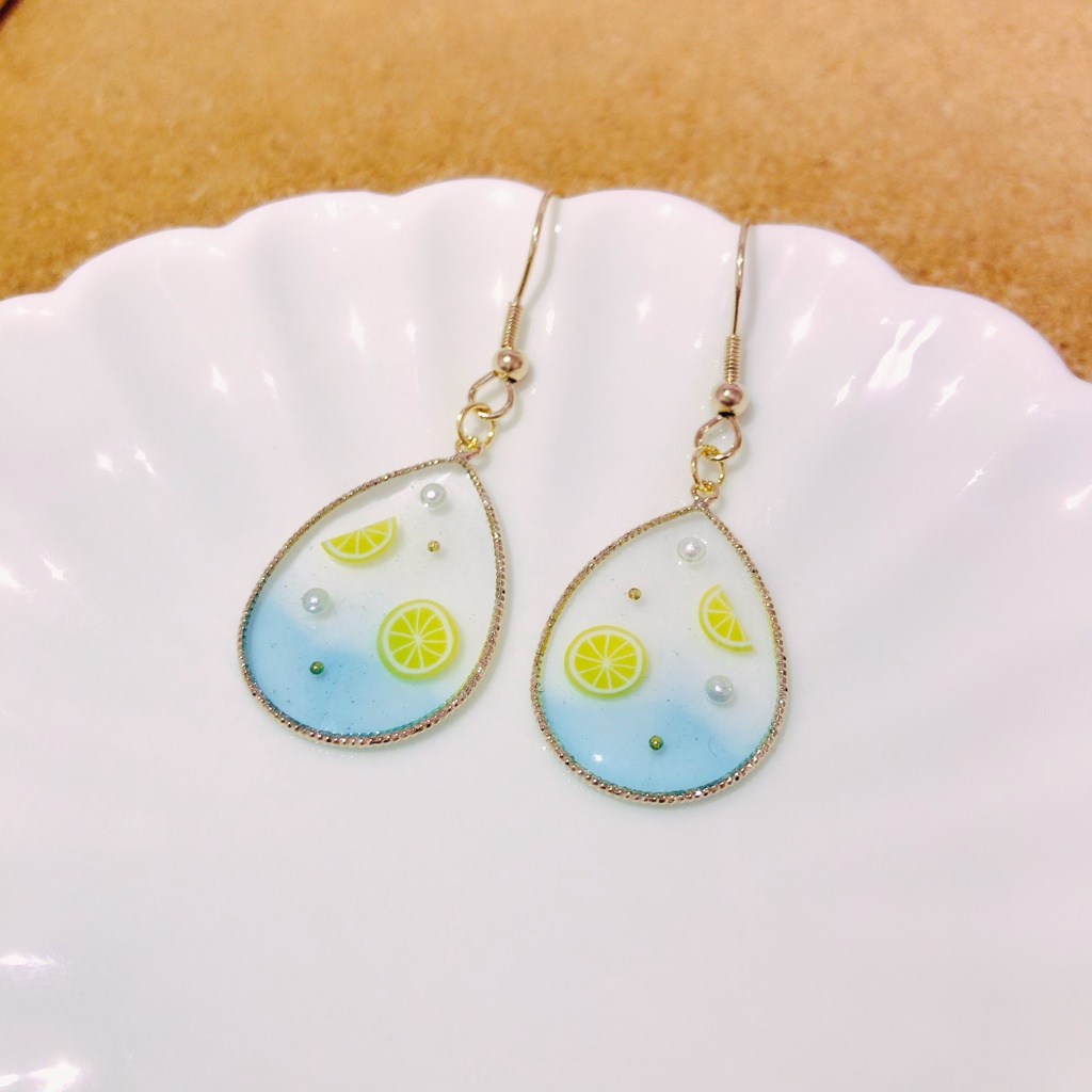 レモンソーダ(ドロップ)ピアス