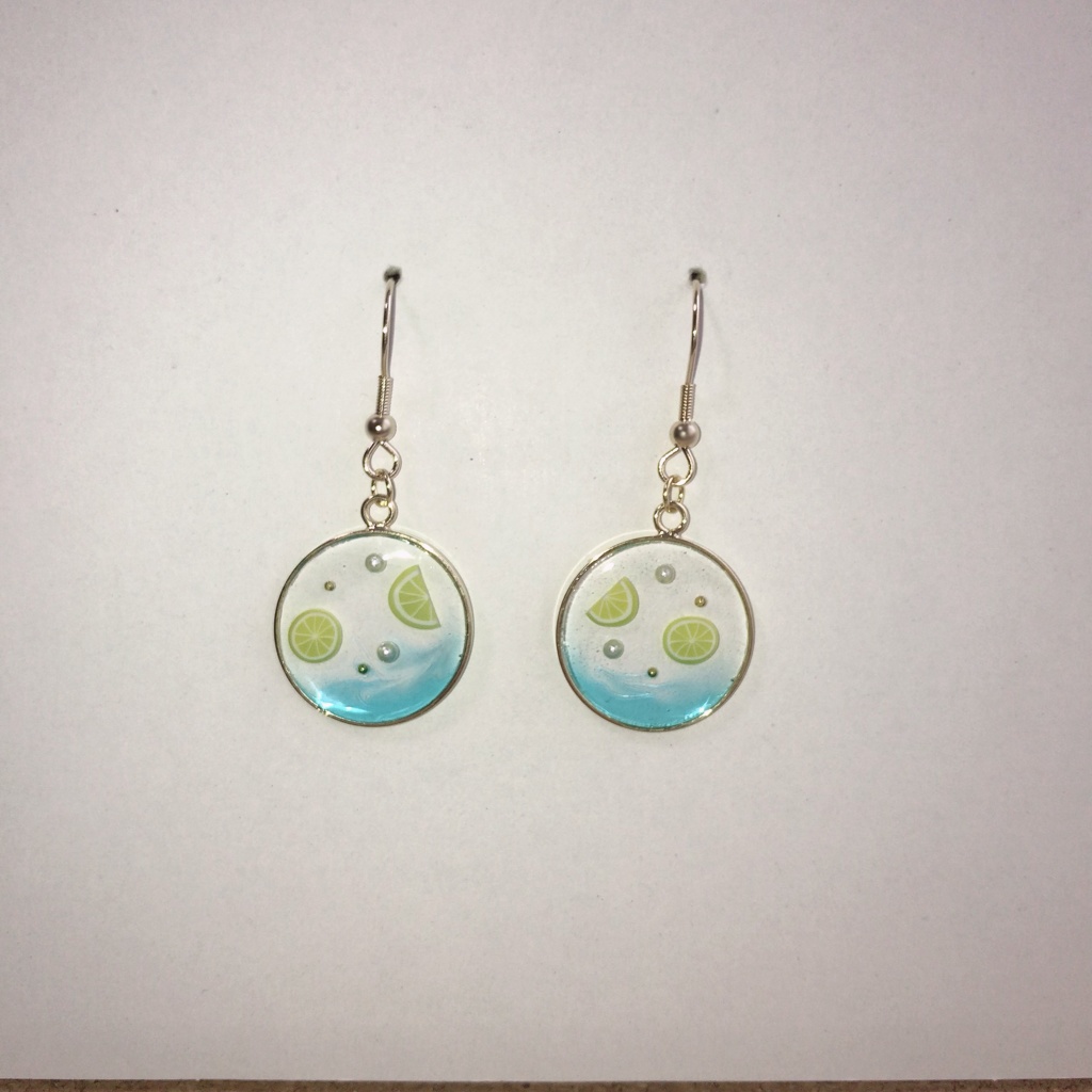 レモンソーダ(サークル)ピアス、イヤリング