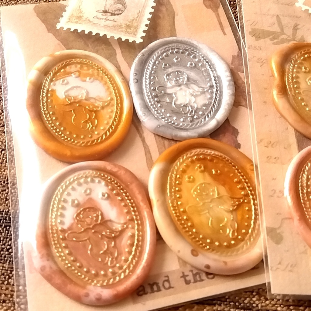 天使柄シーリングスタンプセット