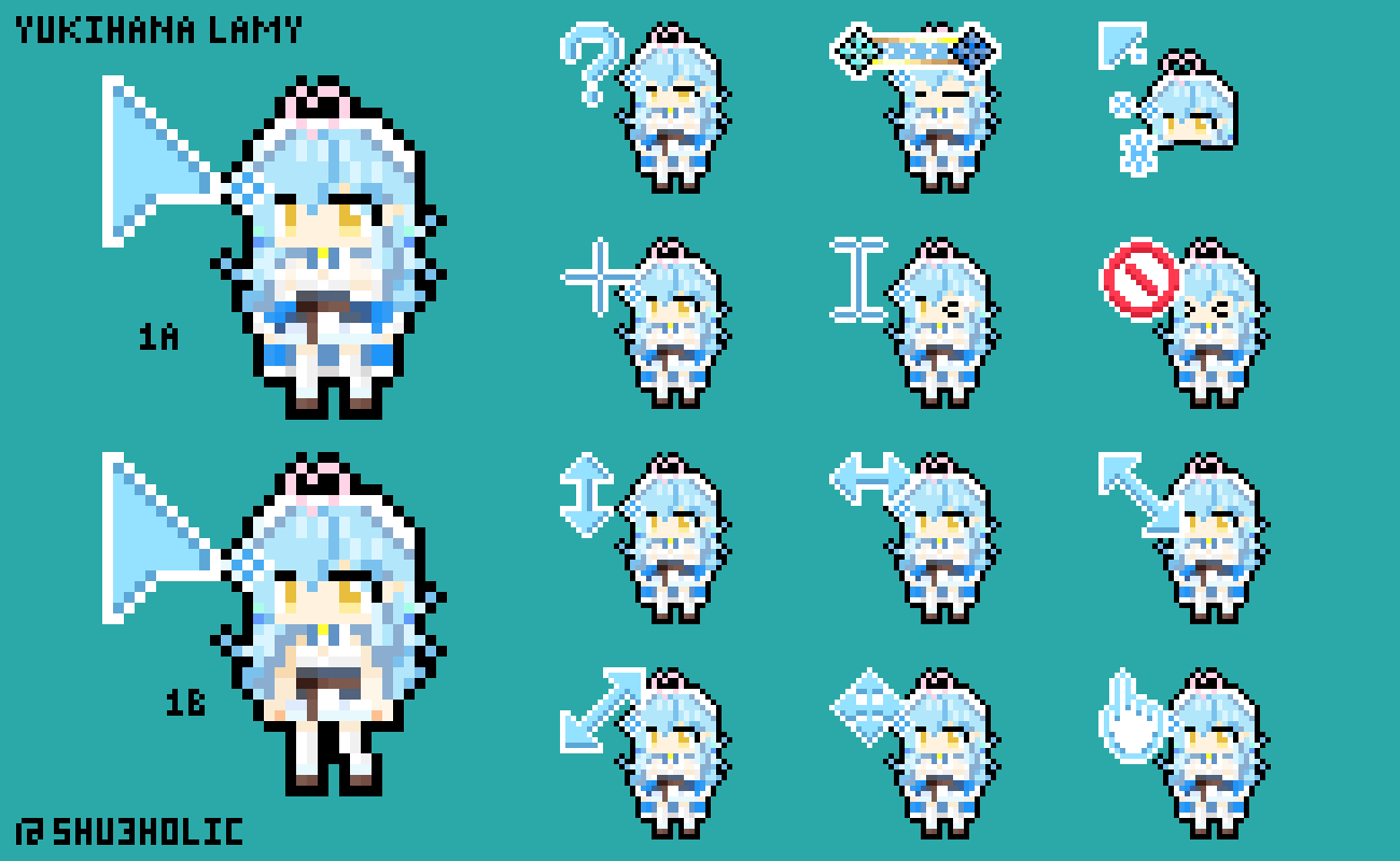 Yukihana Lamy Mouse cursor pack 2.0