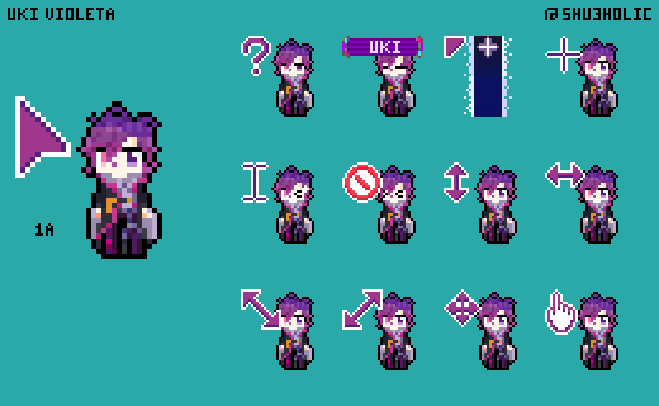 Uki Violeta Mouse cursor pack 3.0 (NJSJ EN 5th Noctyx)