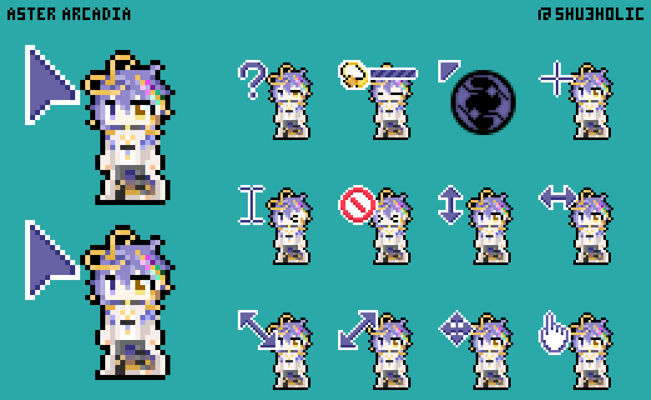 Aster Arcadia Mouse cursor pack 3.0
