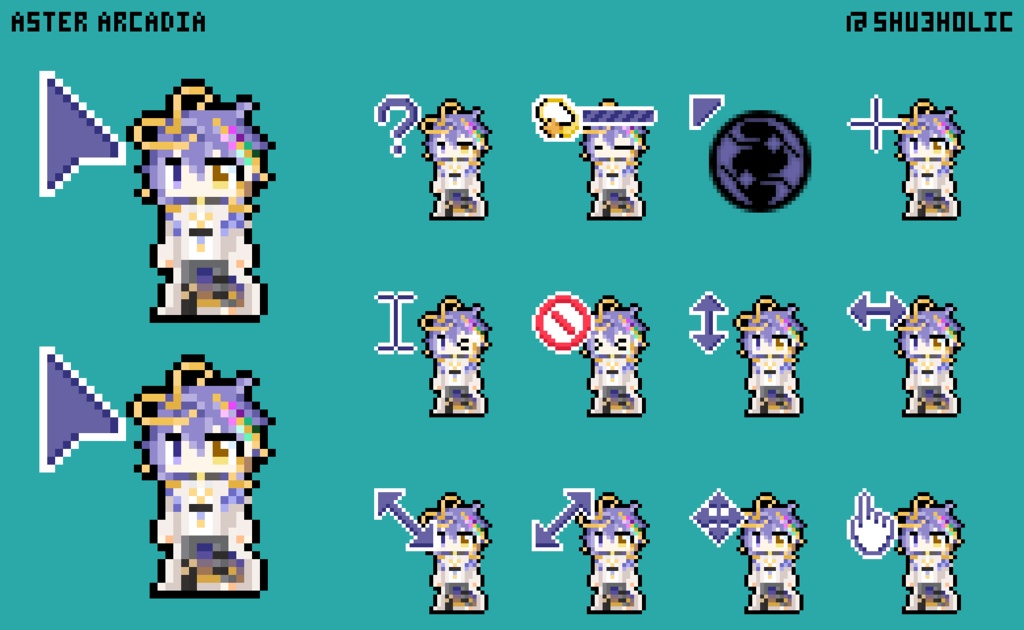 Aster Arcadia Mouse cursor pack 3.0
