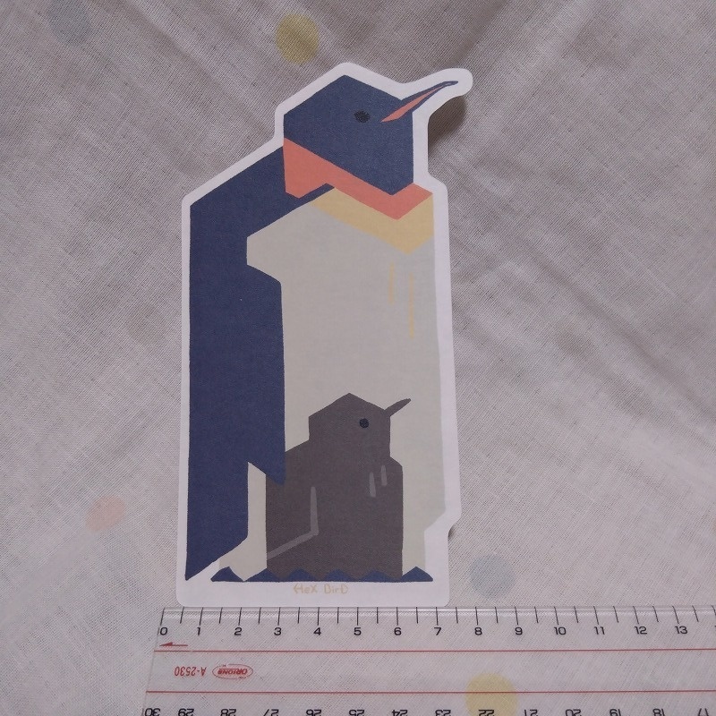 HexBirDダイカット両面しおり