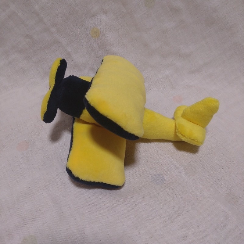 複葉機ぬいぐるみ(黄色×紺色)