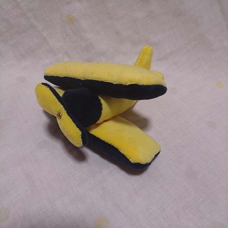 複葉機ぬいぐるみ（黄色×紺色）