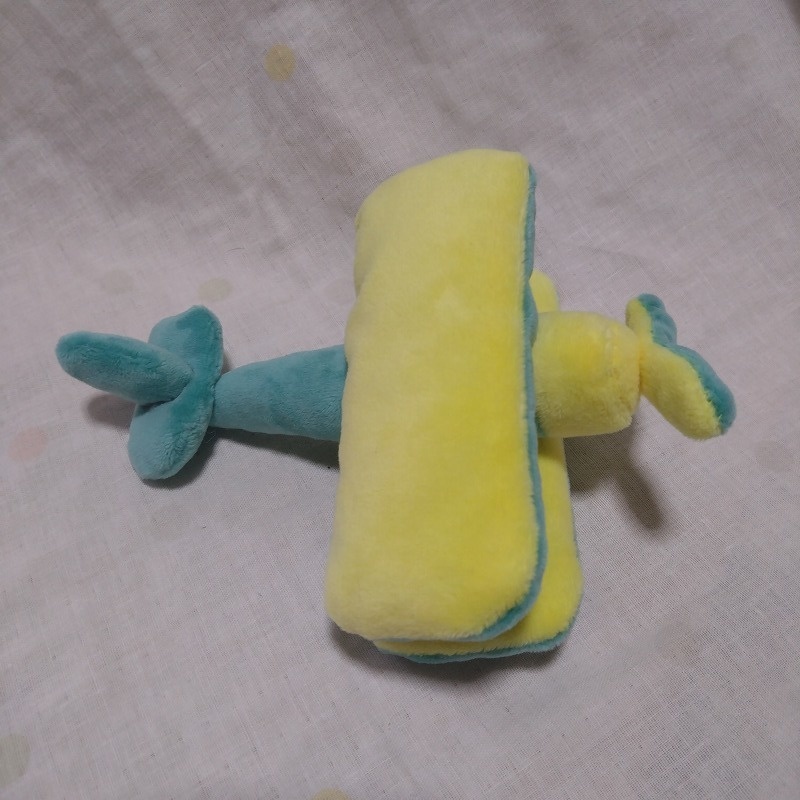 複葉機ぬいぐるみ(ミント×黄色)