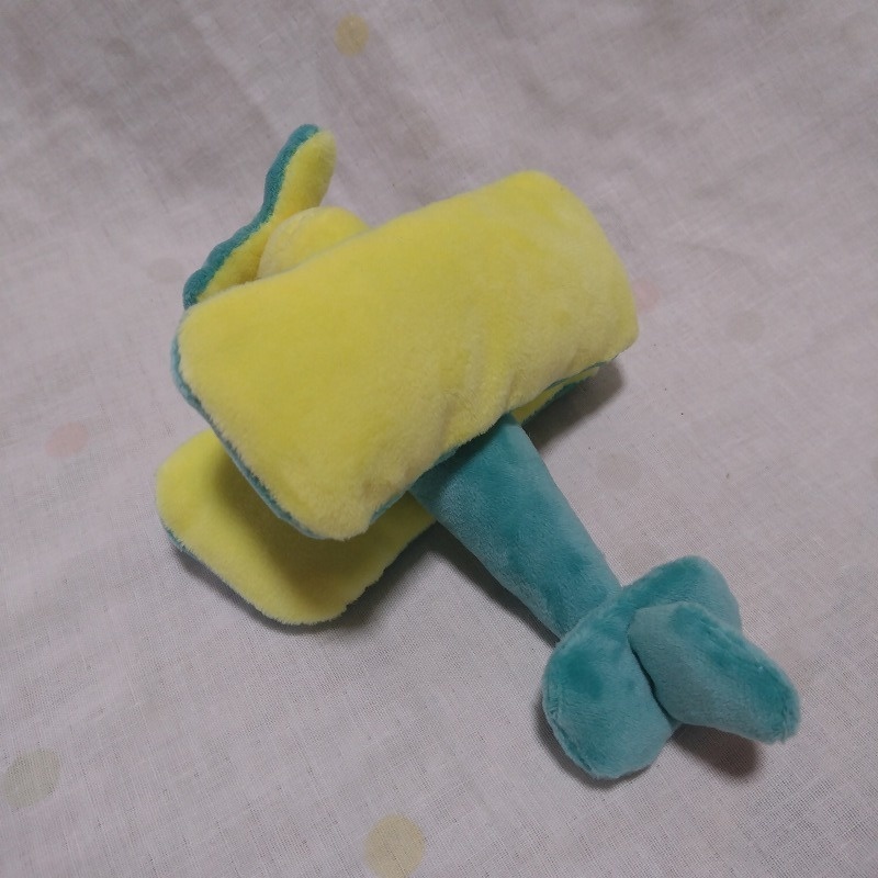 複葉機ぬいぐるみ(ミント×黄色)