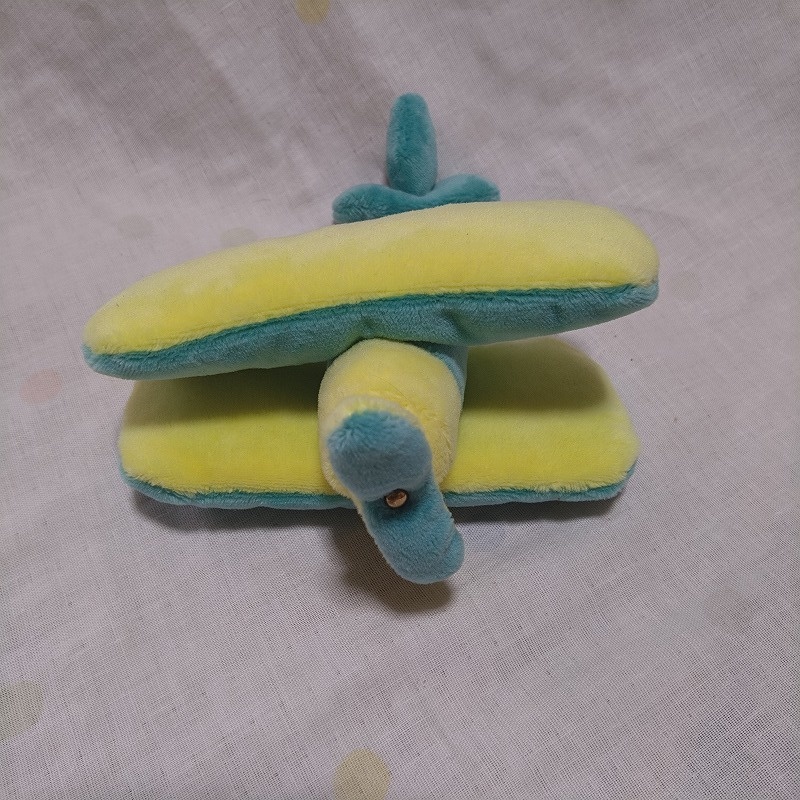 複葉機ぬいぐるみ(ミント×黄色)