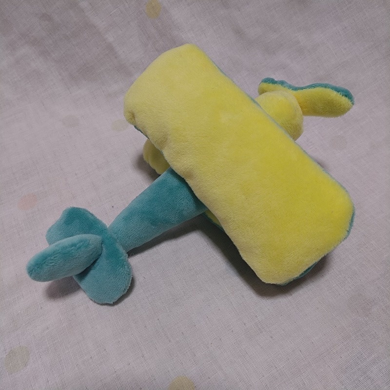 複葉機ぬいぐるみ(ミント×黄色)