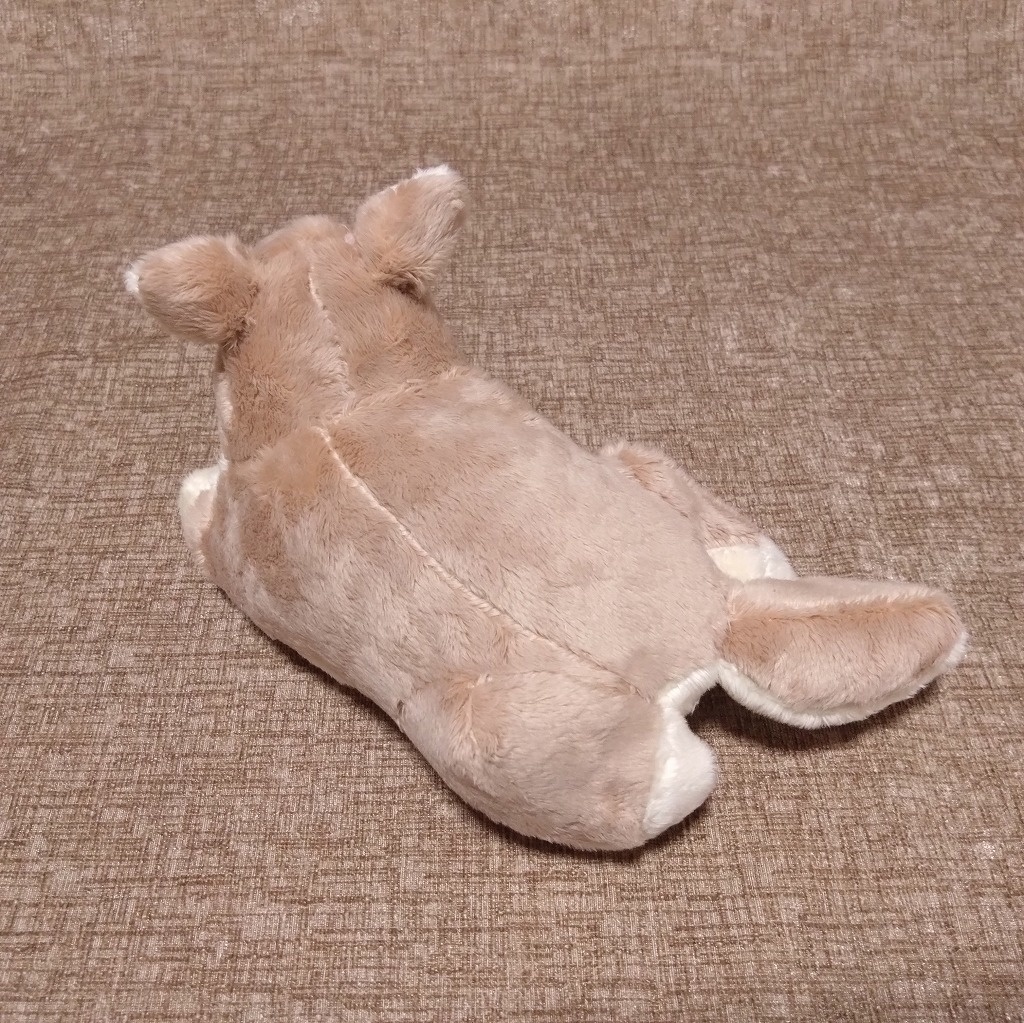 寝転ぶ犬ぬいぐるみ