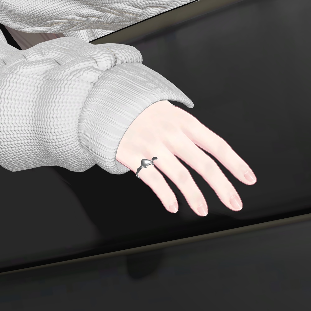 【VRChat用】ハート羽根リング【無料】