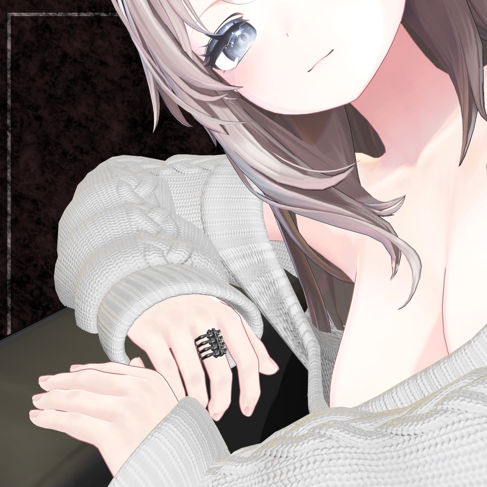 【VRChat用】骨骸【指輪】
