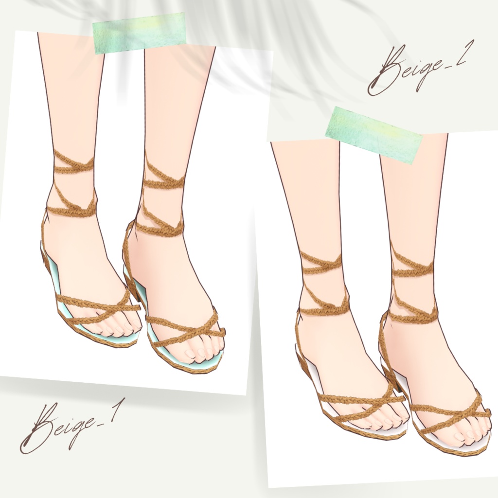 【無料あり】レースアップサンダル【Vroid用テクスチャ】