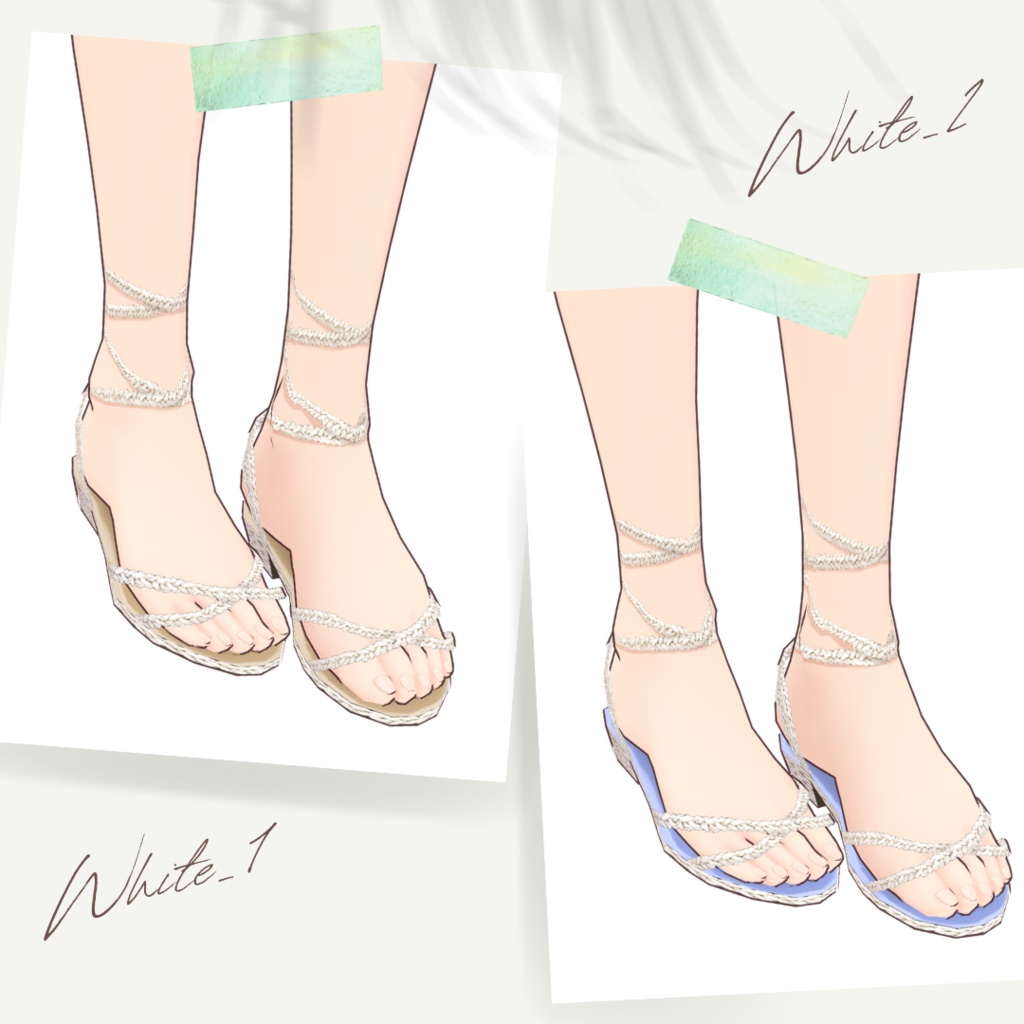 【無料あり】レースアップサンダル【Vroid用テクスチャ】