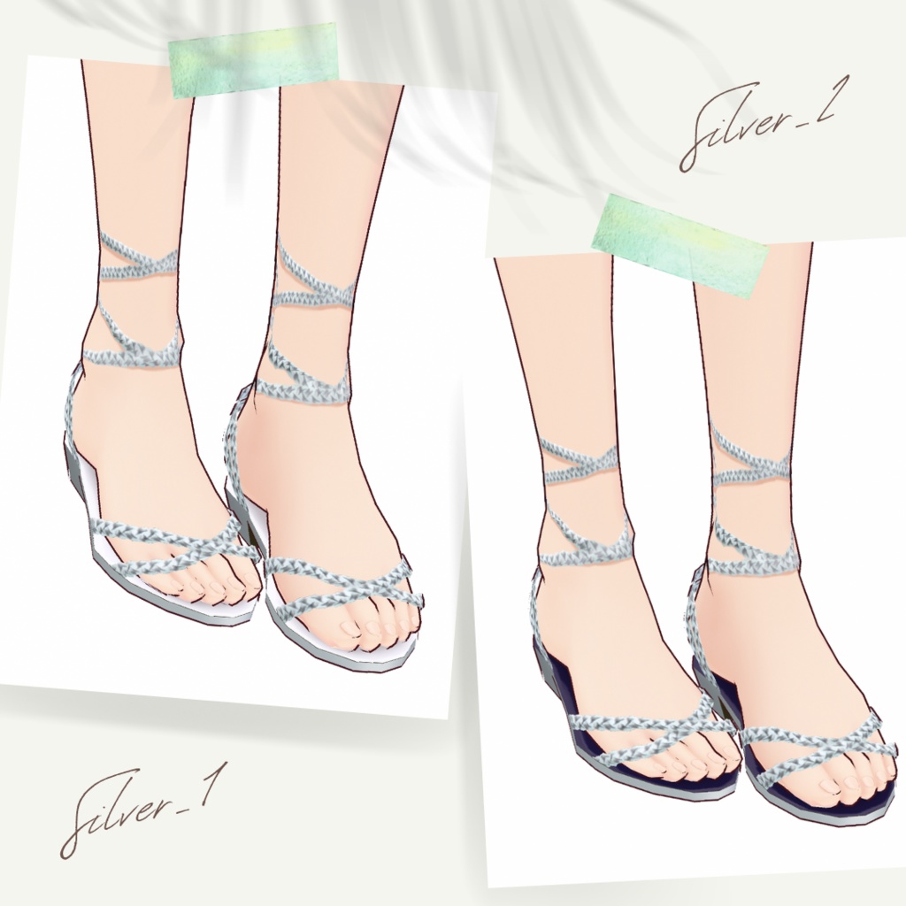 【無料あり】レースアップサンダル【Vroid用テクスチャ】