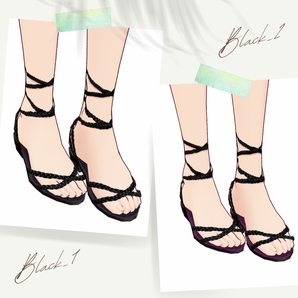 【無料あり】レースアップサンダル【Vroid用テクスチャ】