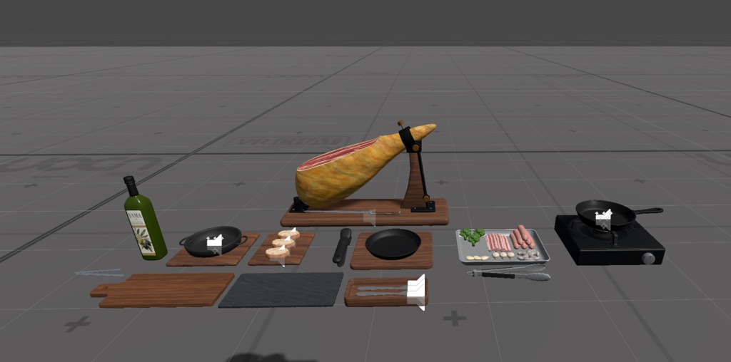 【10月30日まで発売記念半額セール】【VRChat向け】つくって楽しむ おつまみセット|調理・食べるギミック付き